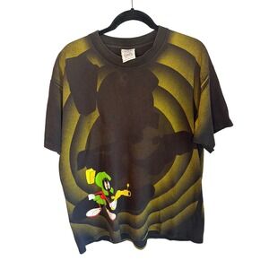 Vintage 90's Looney Tunes Marvin the Martian Wild Oats All Over Print Shirt